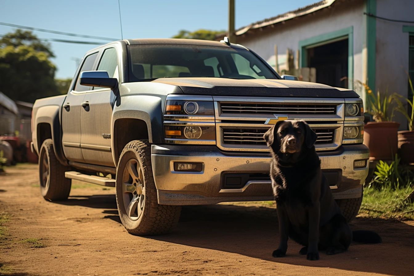 Chevrolet Silverado organizer for road trip